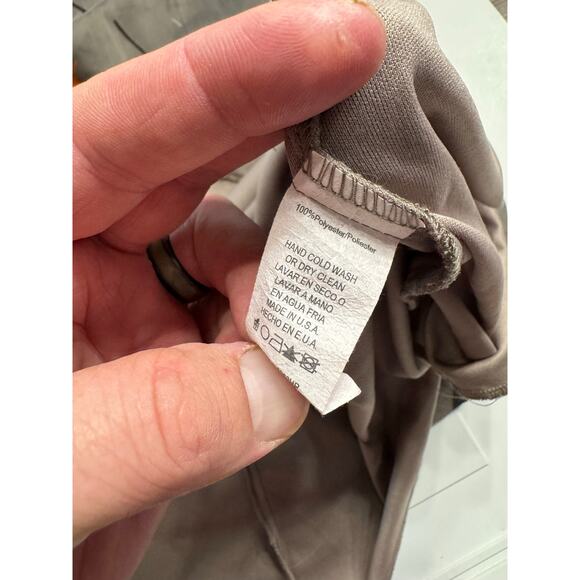 5th Fifth Culture Womens Dress Brown Paint Splatter One Shoulder Dress Sz L - Picture 7 of 7